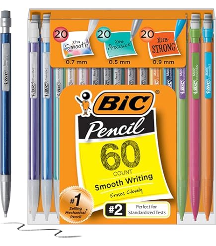 Amazon.co.jp: Bic シャープペンシル 40本 マルチカラークリップ付きの